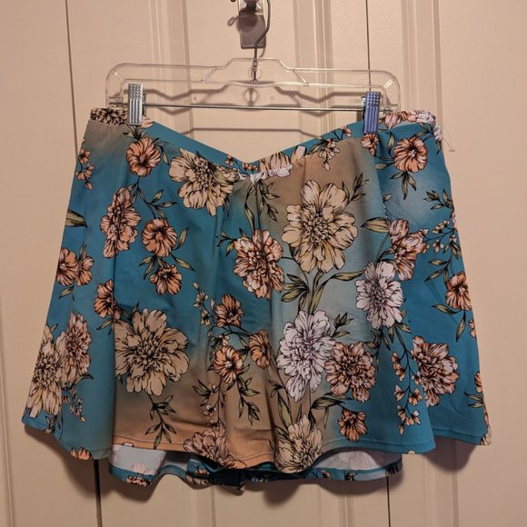 Torrid Floral Blue and Pink Swim Set - Picture 3 of 3